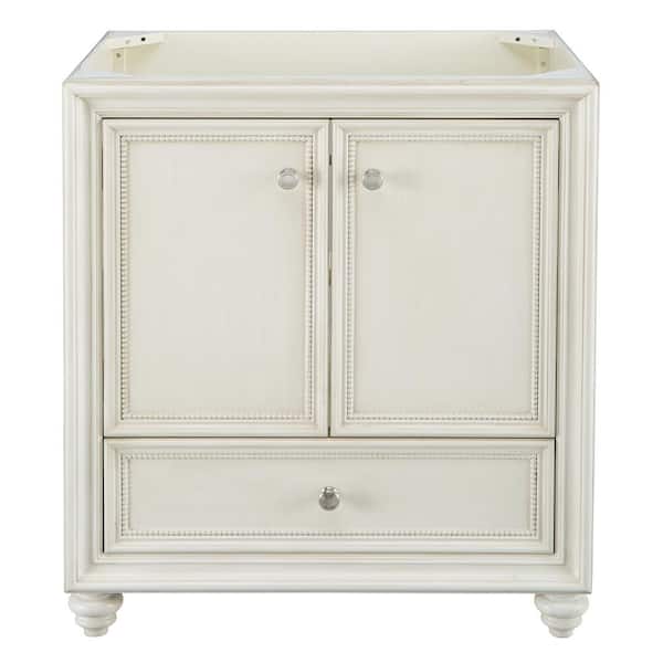 Home Decorators Collection Dellwood 30 in. W x 21.75 in. D Bath Vanity Cabinet Only in Antique White
