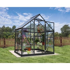 Harmony 6 ft. x 4 ft. Gray/Clear Polycarbonate DIY Greenhouse Kit