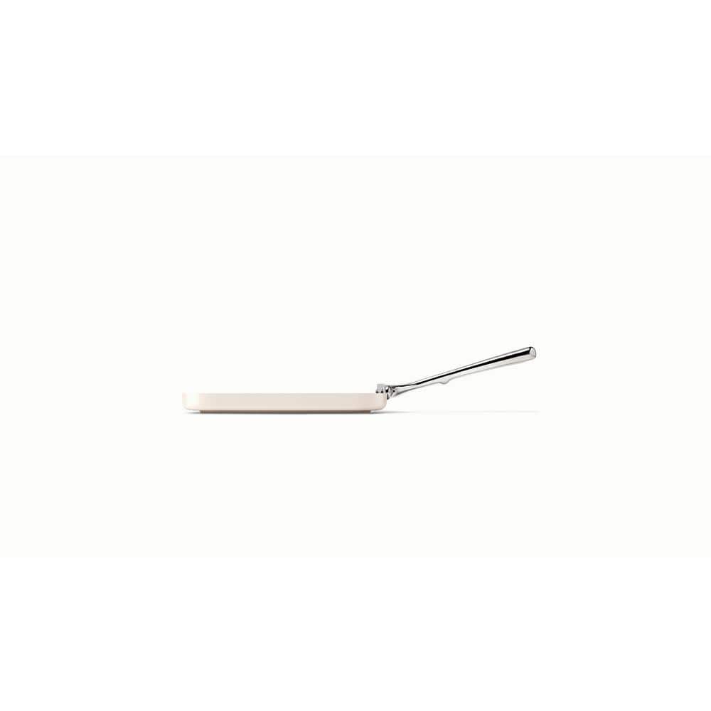 Cream 11" Ceramic Nonstick Square Griddle Pan