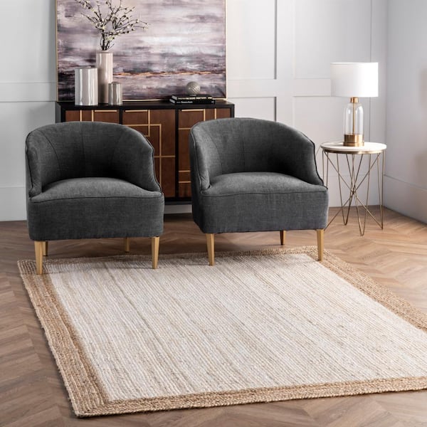 Hand Woven 4 ft. x 6 ft. Eleonora White Area Rug