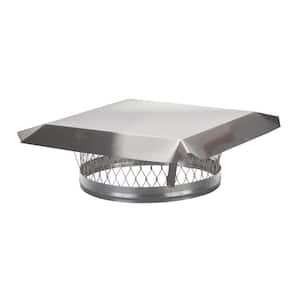 13 in. Round Clamp-On Single Flue Liner Chimney Cap in Stainless Steel