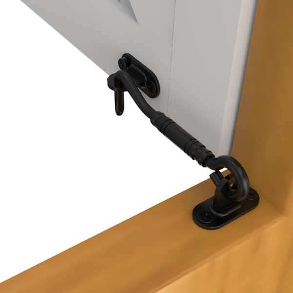 Doingart 2 Pack 4” Privacy Hook and Eye Latch Easy Lock, Heavy Duty Barn  Door Latch for Barn Door Bedroom Bathroom, Black