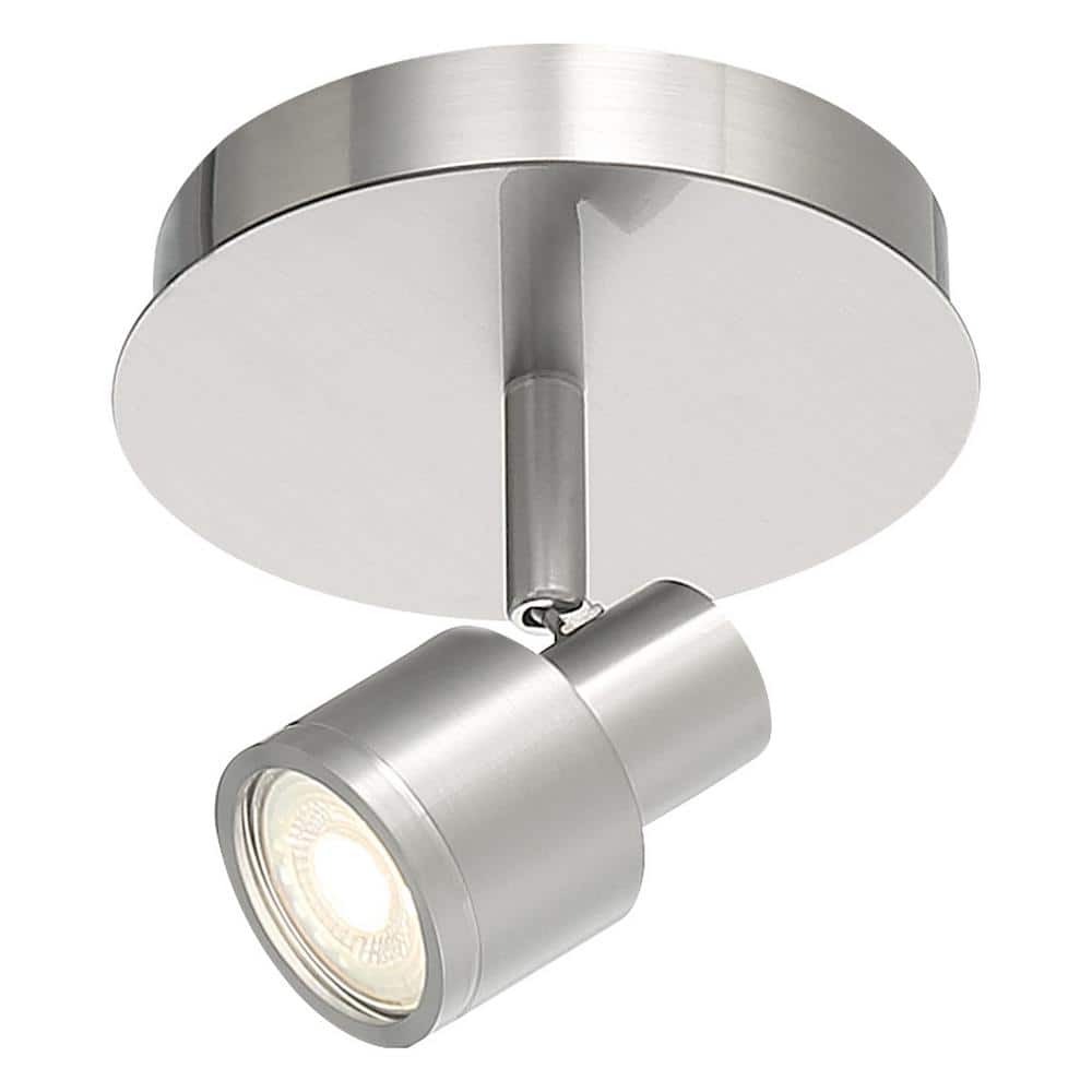 Lincoln Brushed Steel LED Flush Mount Light