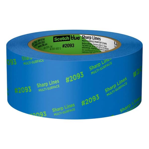 3pk 1/2 in x 60 yd Blue Painters Tape Medium High Tack Sticky Paper  Masking Tape Edging Small Projects Fine Trim Detailing Multi Surface Clean
