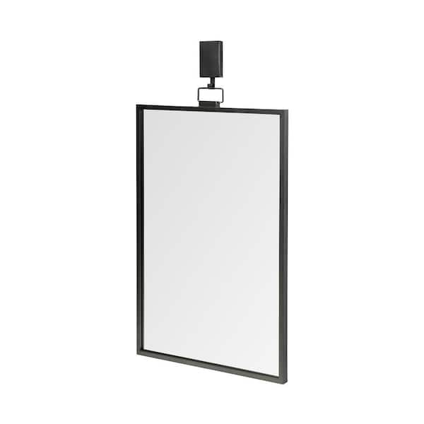 Large Rectangle Gun Metal Gray Modern Mirror (43.8 in. H x 24.8 in. W)