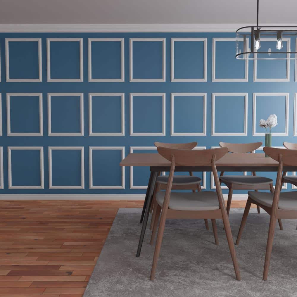 Adjustable White Polyurethane Full Wall Wainscot Paneling Kit