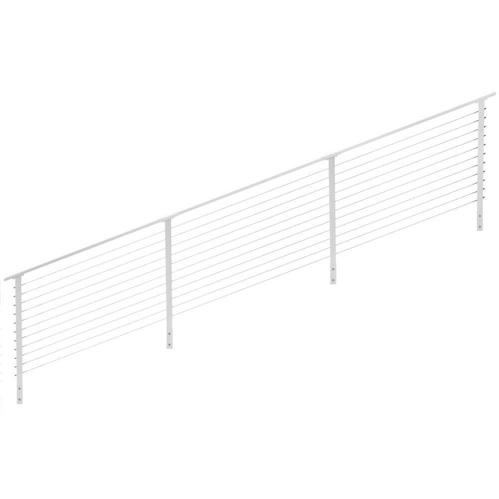 16 ft. Stair Cable Railing: 42 in. Face Mount: White price history on PriceWatchPro