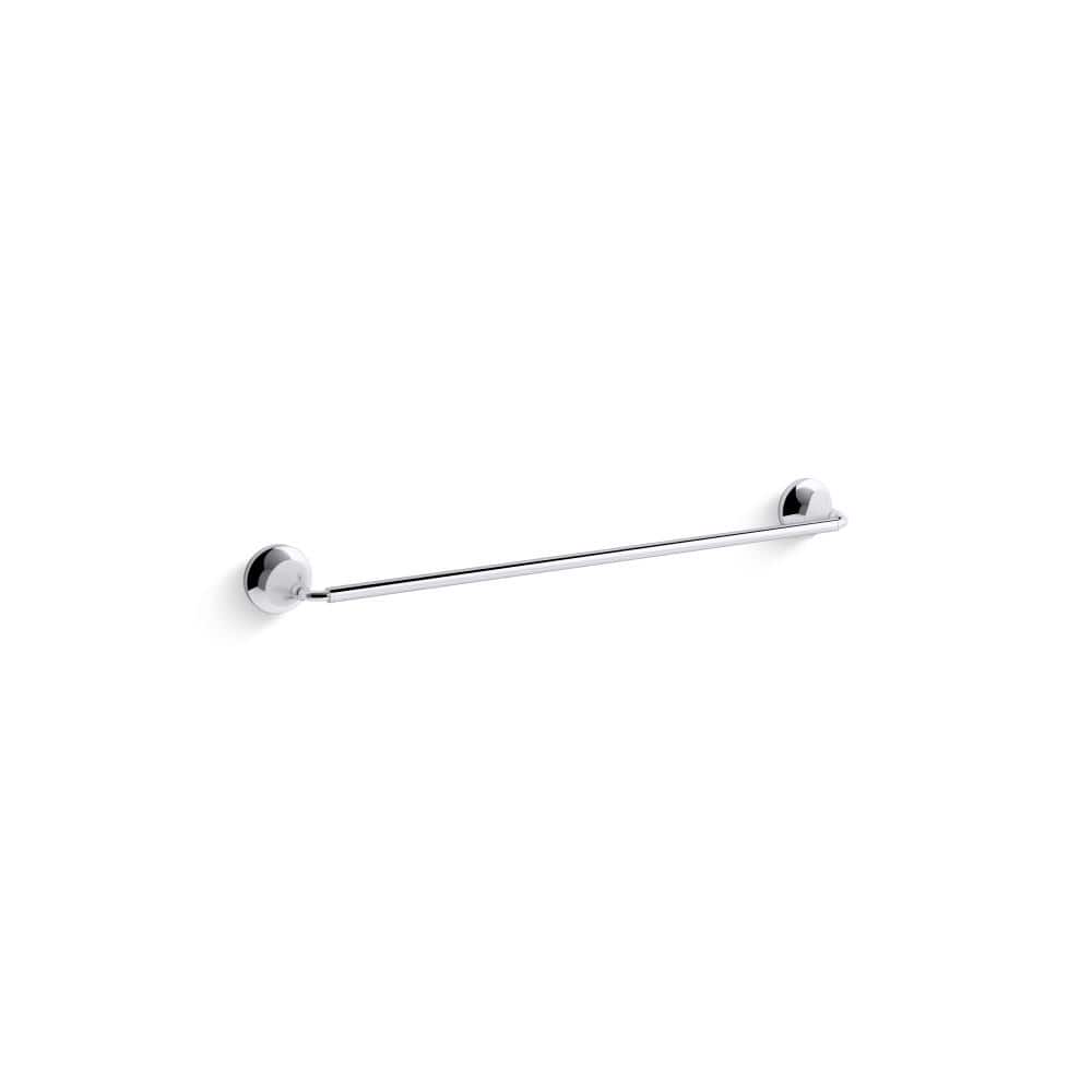 Polished Chrome 24" Wall Mounted Single Towel Bar
