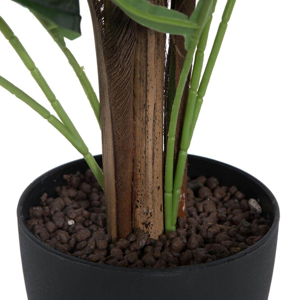 Tropical Oasis 58" Real Touch Fern Floor Plant in Black Planter