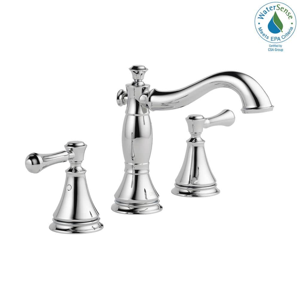 Classic Elegance 16" Chrome Widespread Bathroom Faucet with Drain Assembly
