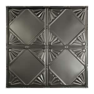 Erie 2 ft. x 2 ft. Nail Up Metal Ceiling Tile in Argento (Case of 5)