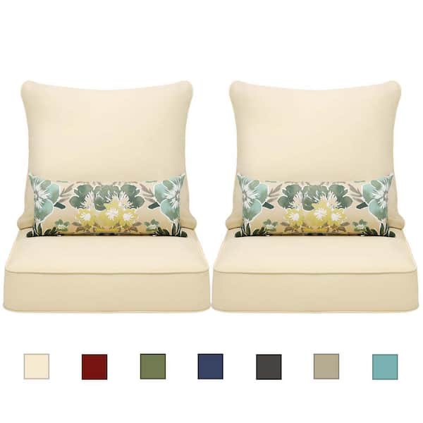 Aoodor 18 in. Floral Square Outdoor Throw Pillow (4-Pack) 800-183 - The  Home Depot
