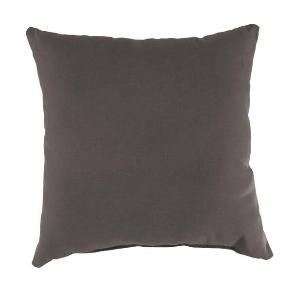 Jordan Manufacturing Sunbrella Canvas Coal Square Outdoor Throw Pillow