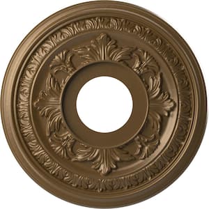 13 in. O.D. x 3-1/2 in. I.D. x 3/4 in. P Baltimore Thermoformed PVC Ceiling Medallion in Metallic Champagne Bronze