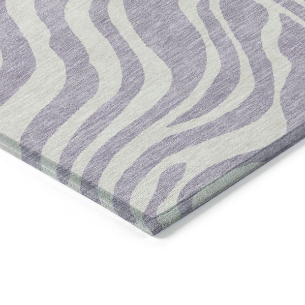 Chantille Machine Washable Indoor/Outdoor Abstract ACN1042 Lavender 5 ft. x 7 ft. 6 in. Area Rug