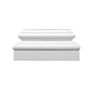 2-3/4 in. x 13-1/8 in. x 6-1/4 in. Plain Polyurethane Plinth Base for Pilaster