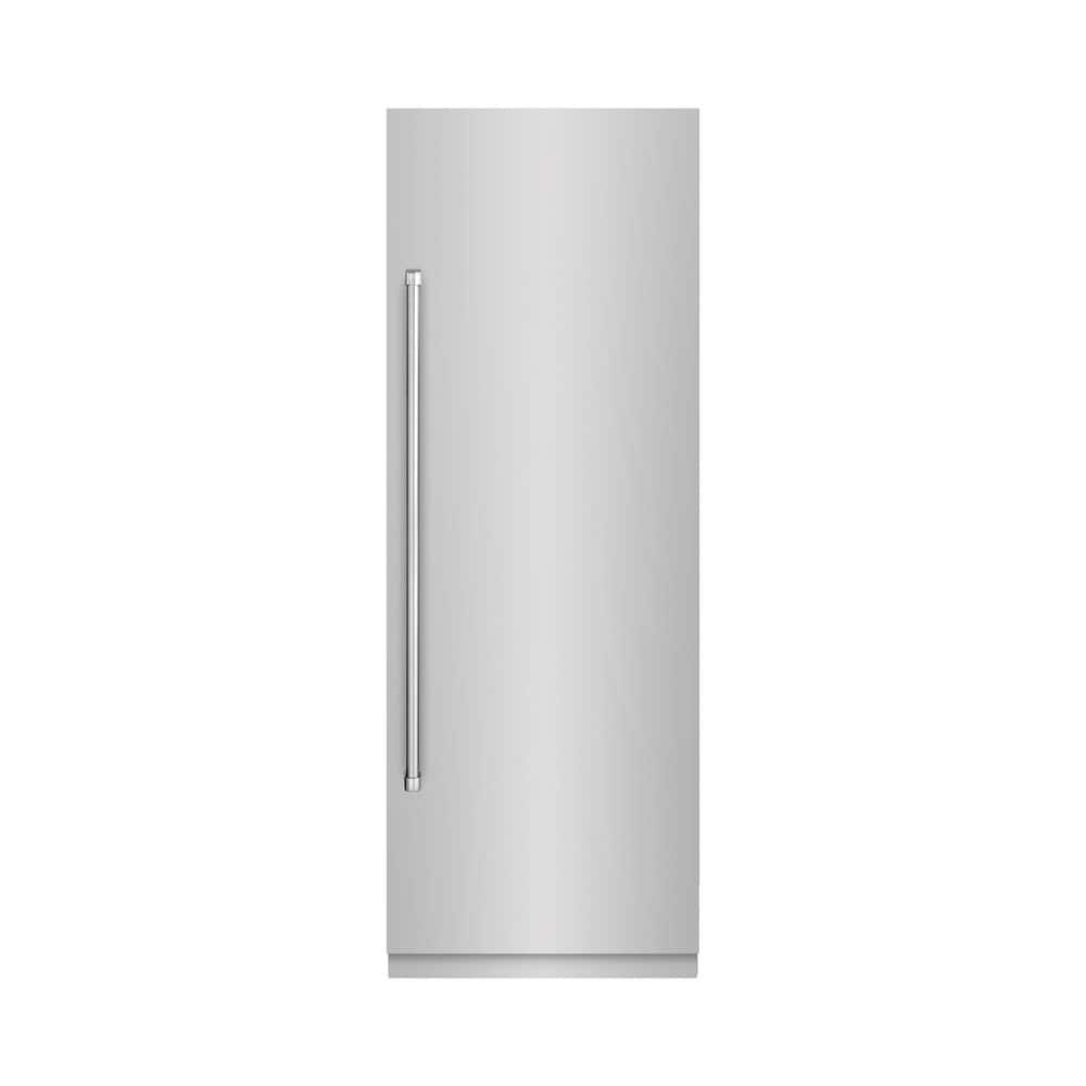 30 in. 16.7 cu. ft. Freezerless Column Refrigerator in Stainless Steel with Graphite Gray Interior