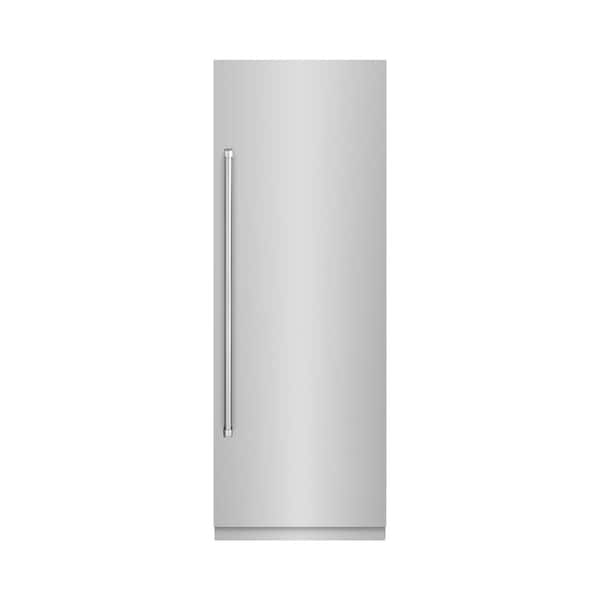 30 in. 16.7 cu. ft. Freezerless Column Refrigerator in Stainless Steel with Graphite Gray Interior