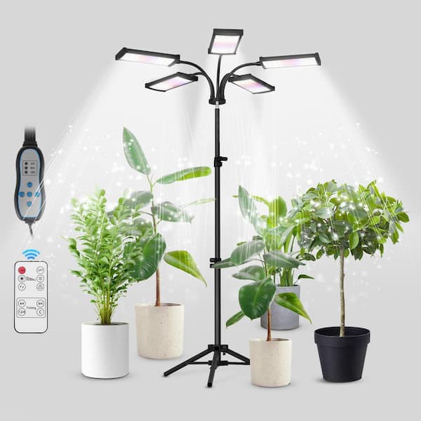 Nersunda 5-Heads Full Spectrum LED Plant Grow Light with Color