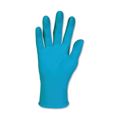 Disposable Blue Nitrile Gloves, Medium (100-Count)