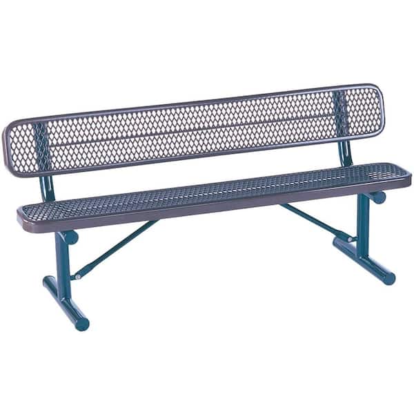 Tradewinds Park 6 ft. Blue Commercial Bench