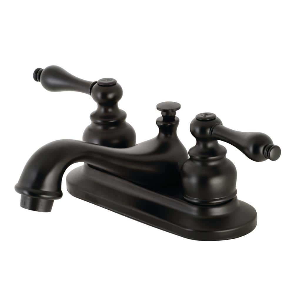 Restoration 4 in. Centerset Double Handle Bathroom Faucet in Matte Black price history on PriceWatchPro