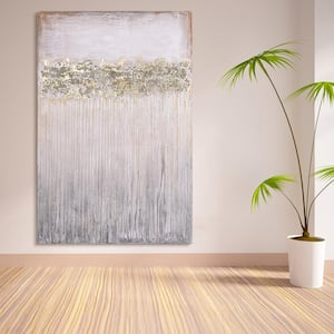 "Dust" Textured Metallic Hand Painted Wby Martin Edwards Abstract Canvas Wall Art