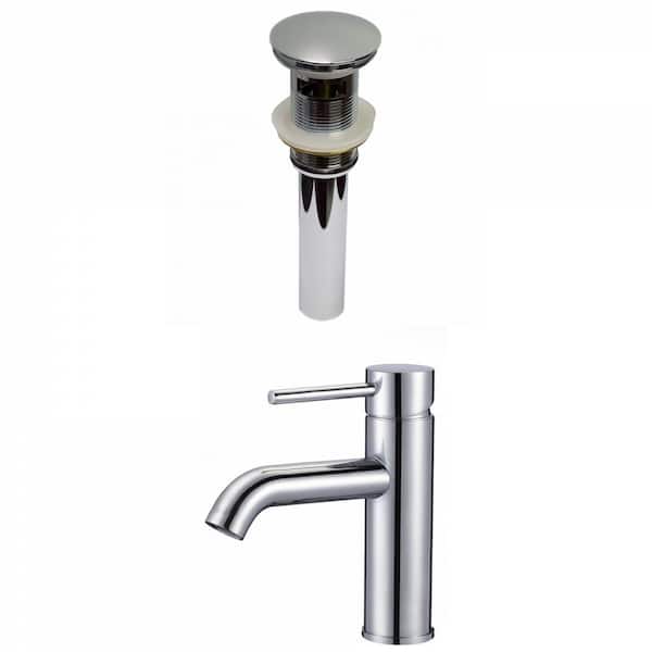 Unbranded Roxy Single Handle High Arc Single Hole Bathroom Faucet with Deckplate Included in Chrome 3 in. W 16GS-29485