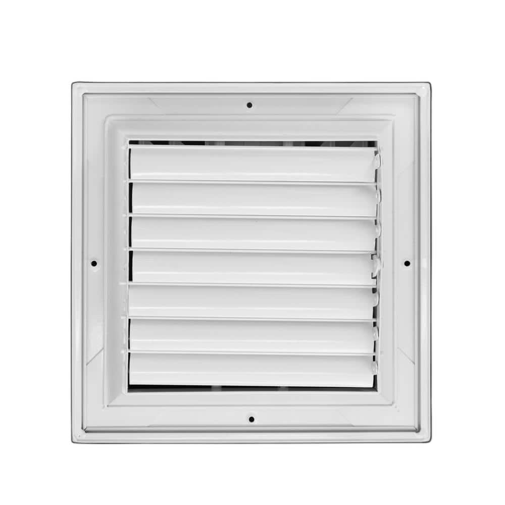 White Aluminum 6x6 Square 3-Way Air Deflection Register