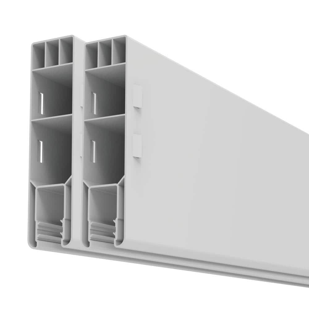 Freedom Ready-to-Assemble 3.75-in White Vinyl Rail Clip For Vinyl Fence 2-Pack