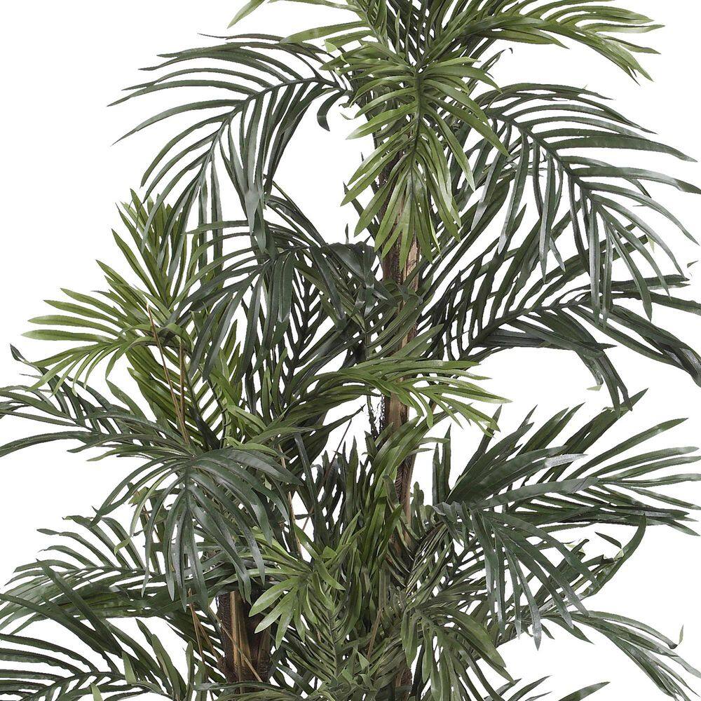 63" Green Silk Robellini Palm Tree in Black Pot