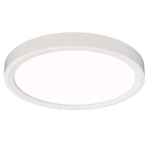 Slimform 13 in. White Integrated LED Flush Mount for J-Box Installation with Switchable Color Temperatures