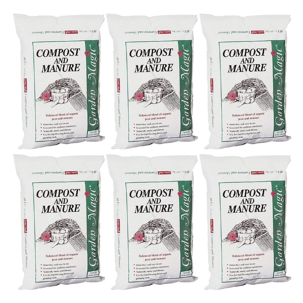 Lawn Garden Compost and Manure Blend, 40 Pound Bag (6Pack) 6 x 5240