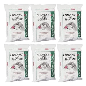 Lawn Garden Compost and Manure Blend, 40 Pound Bag (6-Pack)