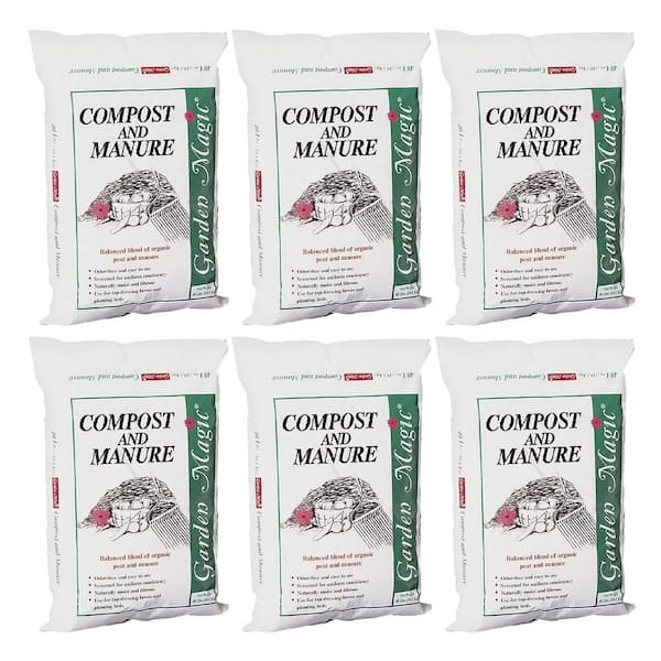 Unbranded Lawn Garden Compost and Manure Blend, 40 Pound Bag (6-Pack)