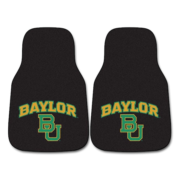 FANMATS Baylor University 18 in. x 27 in. 2-Piece Carpeted Car Mat Set