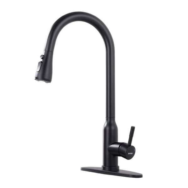 Wudkey 1-Piece Stainless Steel Touch Faucet in Matte Black, Smart ...