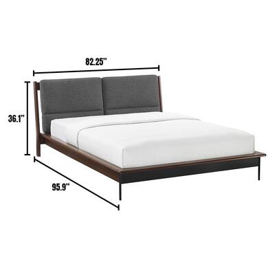 Mercury row milan online wingback upholstered platform bed