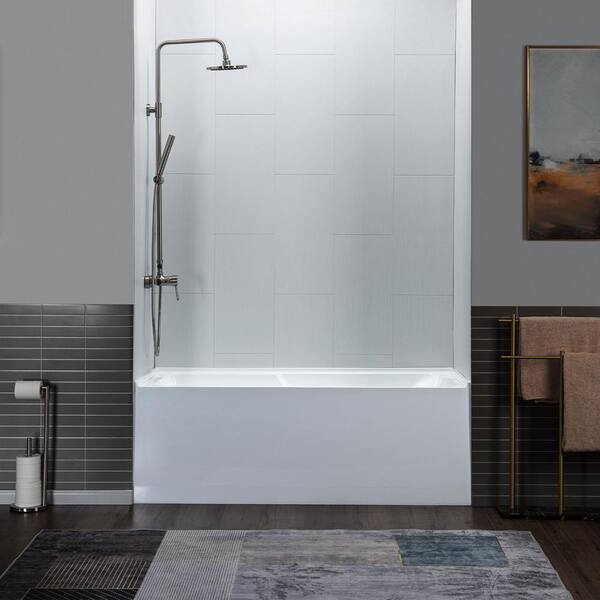 Woodbridge 60 In. X 30 In. Acrylic Soaking Alcove Rectangular Bathtub 