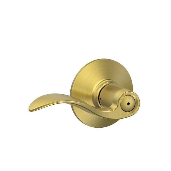 Schlage Accent Satin Brass Privacy Bed/Bath Door Handle