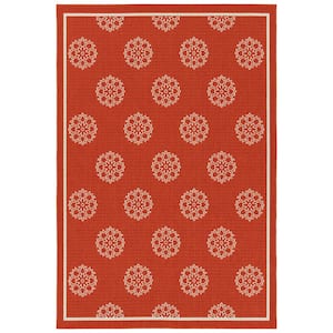 Amalie Tangerine 1 ft. 9 in. x 3 ft. Indoor/Outdoor Area Rug