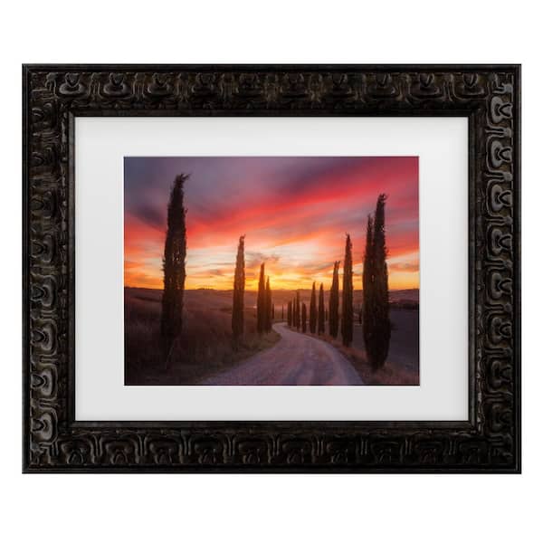 Trademark Fine Art Rostovskiy Anton Tuscany Sunset Matted Framed Photography Wall Art 19.5 in. x 23.5 in