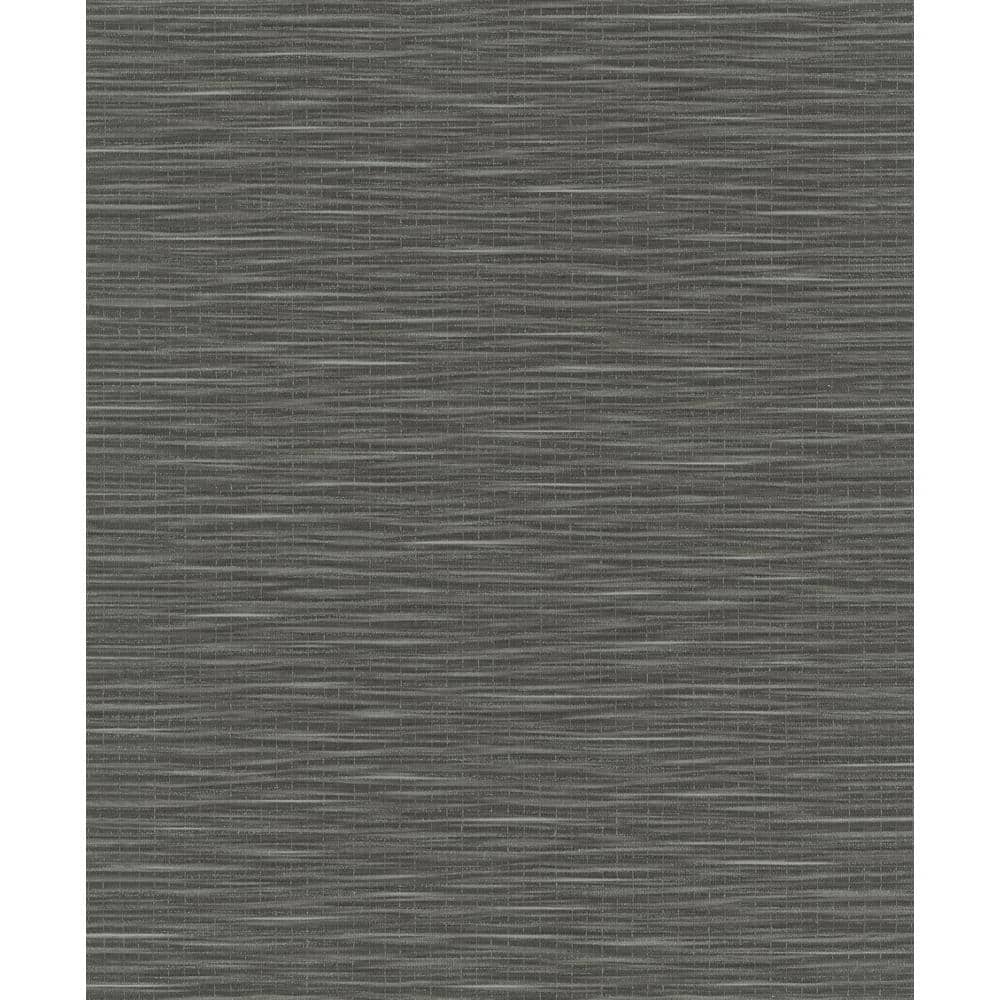 Textured Weave Dark Brown Matte Finish Vinyl on Non-Woven Non-Pasted Wallpa