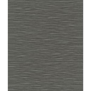 Textured Weave Dark Brown Matte Finish Vinyl on Non-Woven Non-Pasted Wallpaper Roll