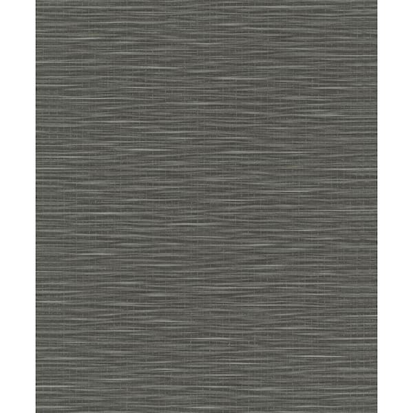 Unbranded Textured Weave Dark Brown Matte Finish Vinyl on Non-Woven Non-Pasted Wallpaper Sample