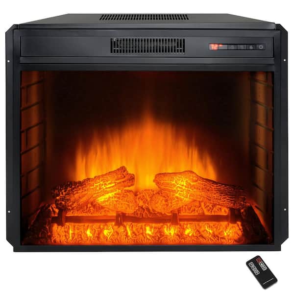 AKDY 28 in. Freestanding Electric Fireplace Insert Heater with Tempered Glass and Remote Control