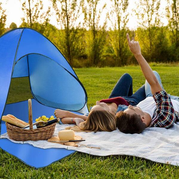 Movisa 2-Person Pop Up Beach Tent Sun Shade Shelter Anti-UV