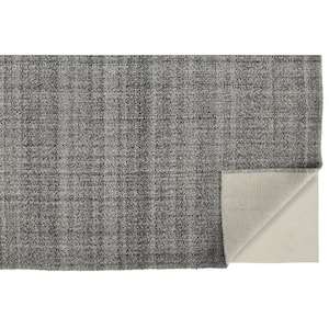 10 X 14 Gray and Ivory Solid Color Area Rug