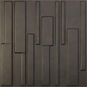 19 5/8 in. x 19 5/8 in. Wigan EnduraWall Decorative 3D Wall Panel, Weathered Steel (12-Pack for 32.04 Sq. Ft.)