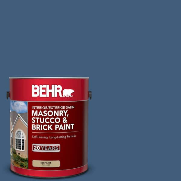 BEHR 1 gal. #M510-6 Tidal Satin Interior/Exterior Masonry, Stucco and Brick Paint